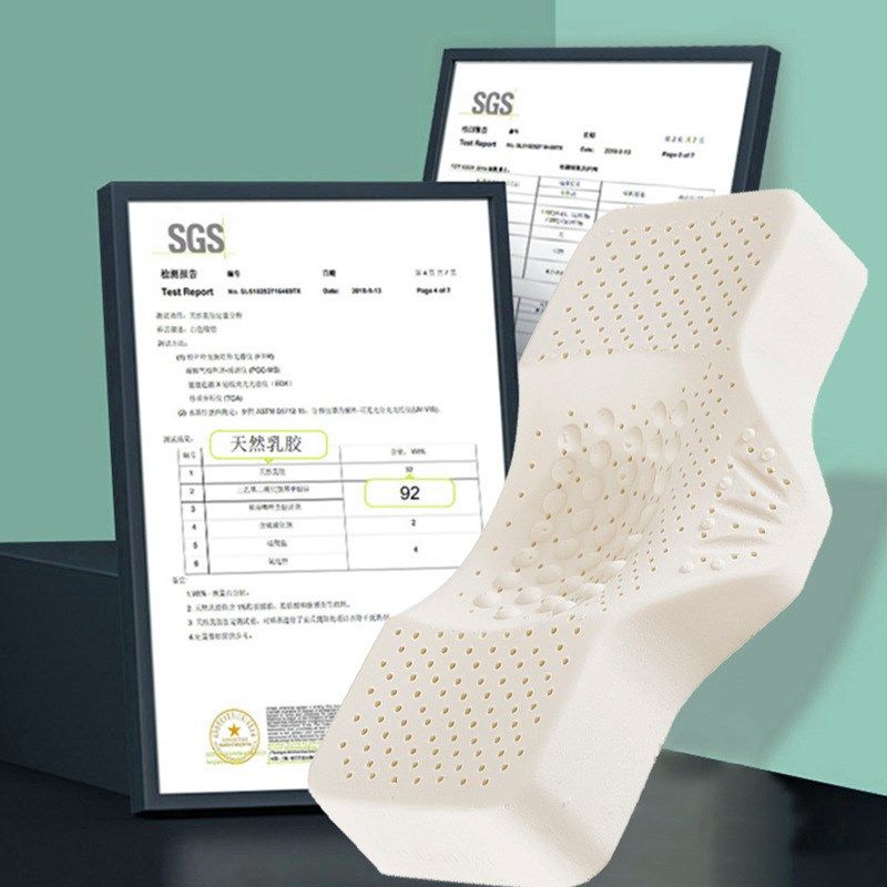 泰国天然乳胶枕侧睡护颈枕颈椎按摩乳胶枕头家用牵引修复专用枕芯,床上用品,乳胶枕,淘宝优惠券,粉丝福利购,淘宝优惠卷