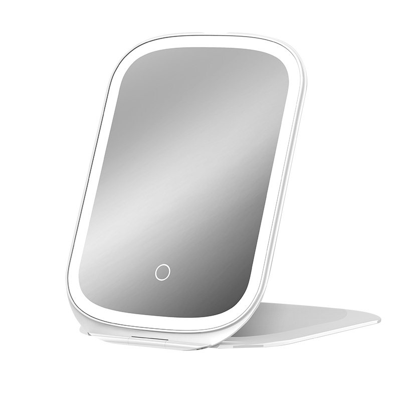 led化妆镜带灯家用宿舍台式补光桌面折叠美妆镜子便携网红梳妆镜