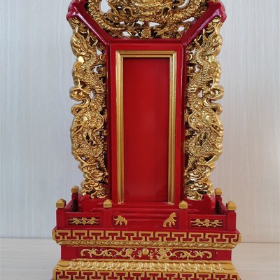 牌位排位祖先祖宗祠堂实木香火供奉实木厂家包邮莲位禄位金龙手工