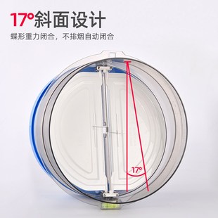 康乔兰科油烟机止逆阀厨房专用接160/180pvc公共烟道排烟管止回阀