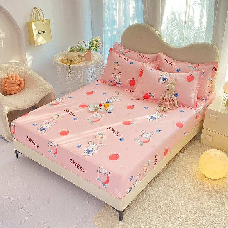 40cm加高床笠2024新款纯棉加厚床垫粉色床罩加大尺寸全棉加宽加长,床上用品,床笠,淘宝优惠券,粉丝福利购,淘宝优惠卷