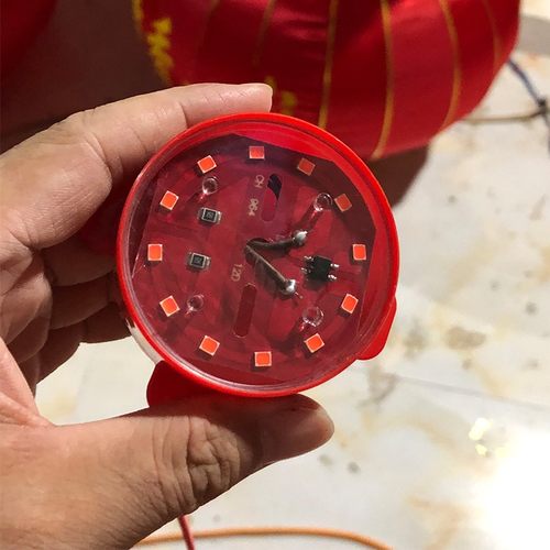 灯笼电源线2米红光led灯阳台户外新年大红铁口植绒灯笼伴侣灯线