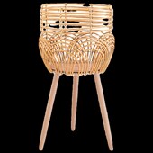 藤编花篮仿藤编织花盆实木支架落地盆栽绿植套盆客厅阳台花园装 饰