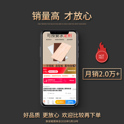定制实木薄木板片隔板墙上置物架桌面增高架整张松木衣柜分隔定做