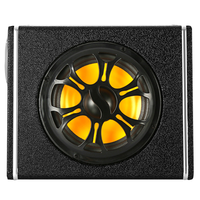 车载蓝牙音箱低音炮大功率音响重低音超重12V24V车用超薄小体积