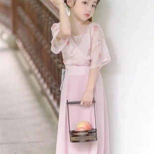 国民复古风汉服元素改良版小个子网纱连衣裙2023年轻新款仙女气质