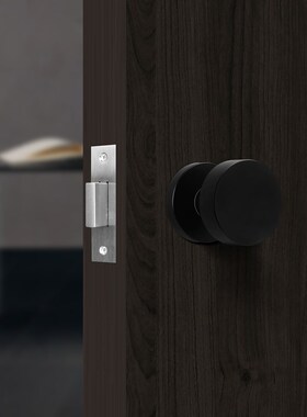 隐形门锁专用卧室极简暗门把手白色隐藏圆形房间室内背景墙单面锁