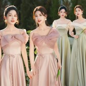 伴娘服2024年大码 高级感姐妹团礼服平时可穿女毕业连衣裙显瘦夏季