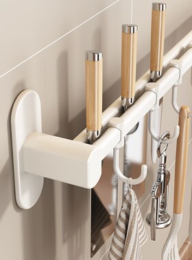 厨房挂钩架免打孔刀架锅盖架子壁挂勺子收纳架置物浴室利用多功能