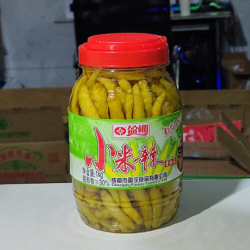 盈棚泡红椒泡小米辣野山椒1kg家用瓶装炒菜泡菜泡椒牛蛙烤鱼牛柳