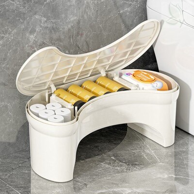 马桶脚凳塑料加厚收纳脚踩凳厕所蹲坑神器儿童卫生间垫脚拉屎凳