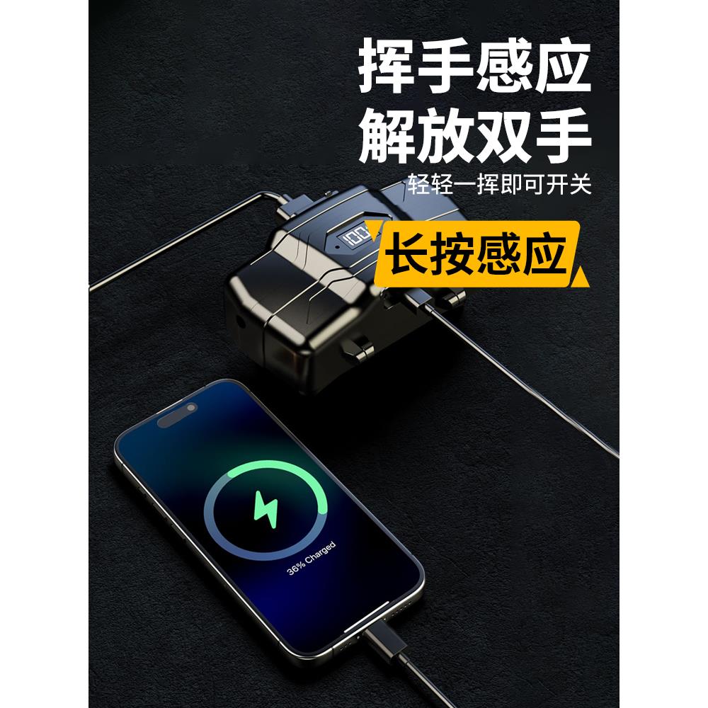 头灯强光超亮充电头戴式夜钓鱼专用超长续航激光小手电筒矿灯感应