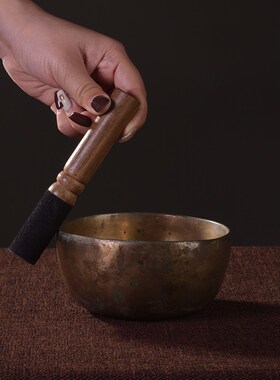 快速发货梵d木果掌心老颂钵尼泊尔手工佛音碗法海钵碗冥想打坐疗