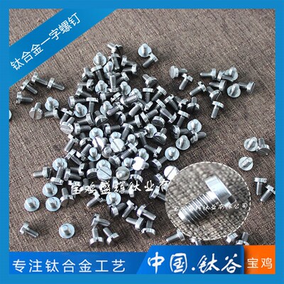 钛合金一字螺钉 TC4/GR5 机加表面宝鸡厂家直供耐腐蚀CNC精密加工