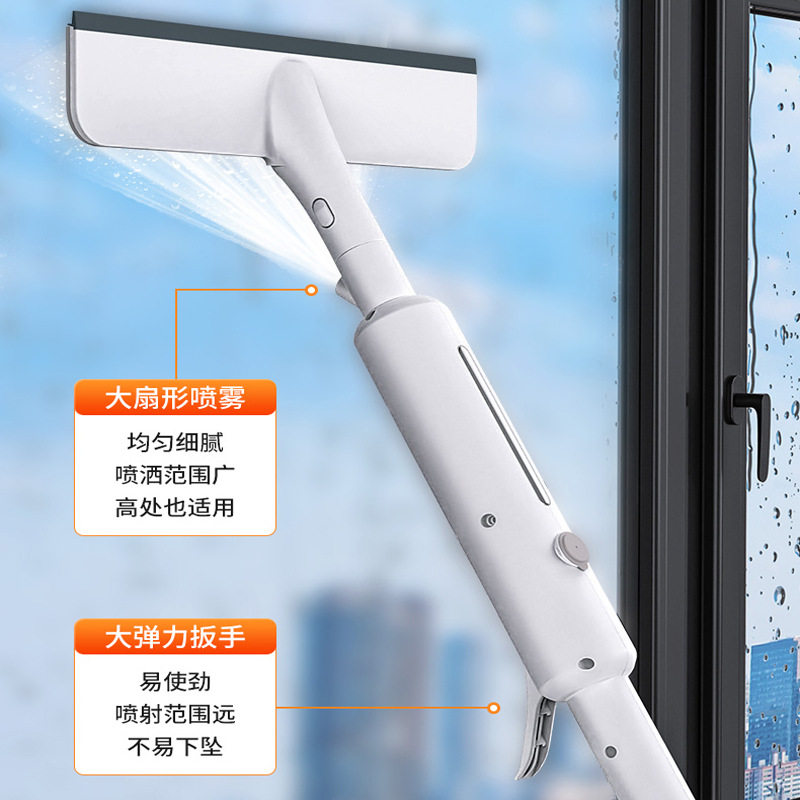 擦窗器家用带喷水刮擦一体擦玻璃户外高层玻璃刮清洁工具加长喷水