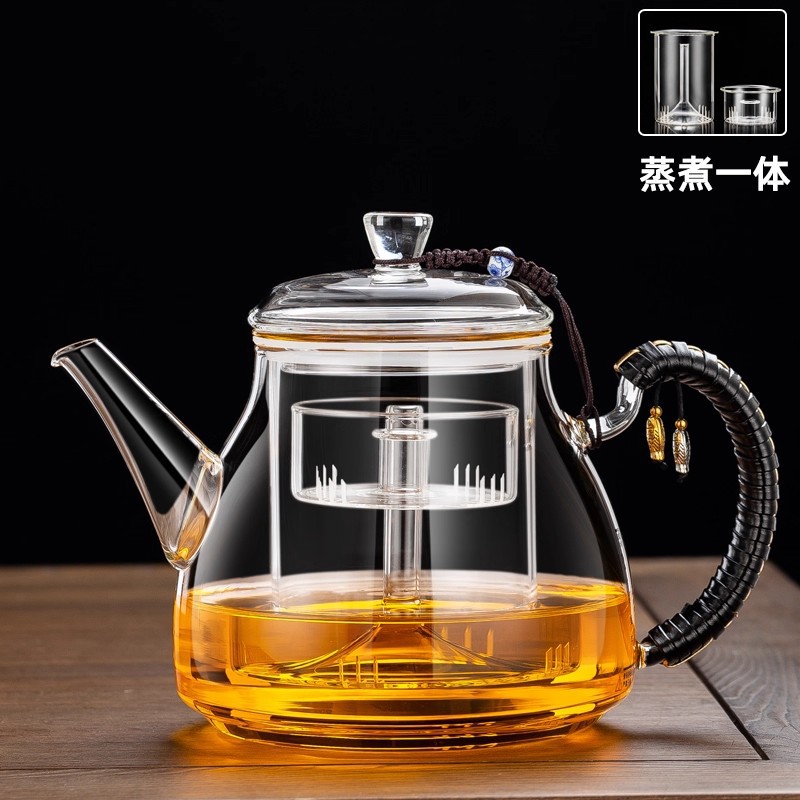 新款加厚玻璃蒸煮茶壶高
