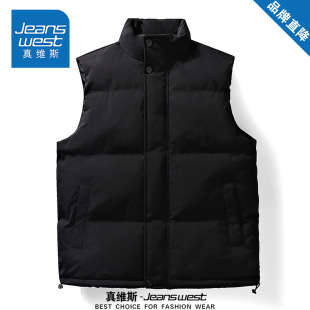 真维斯羽绒棉服马甲美式休闲高级感冬季外套男女款宽松百搭上衣
