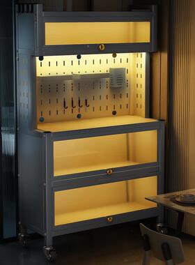 6S厨房餐柜物架落地置式多功能电器收纳柜边客厅F7679S85洞物洞板