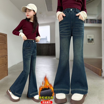 女童裤子秋冬2025新款儿童洋气微