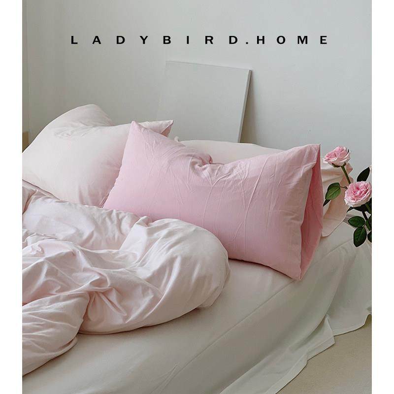 芍药茱萸 软糯全棉天竺棉床单纯色ins韩式粉色系床笠款裸睡四件套,床上用品,床品套件/四件套/多件套,淘宝优惠券,粉丝福利购,淘宝优惠卷