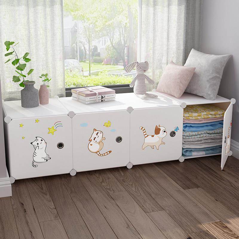 家用阳台飘窗柜收纳柜子自由组合落地窗台柜矮柜卧室收纳柜置物柜,住宅家具,飘窗柜,淘宝优惠券,粉丝福利购,淘宝优惠卷