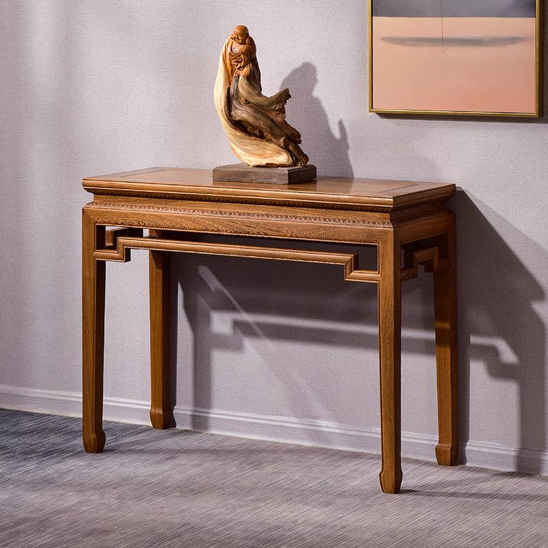 红木家具鸡翅木条案实木供桌佛台家用中堂玄关桌仿古神台案几供台