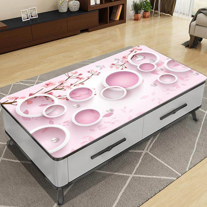 3D立体网红茶几桌布餐桌垫塑料防水防油防烫免洗新中式电视柜盖布,居家布艺,桌布,淘宝优惠券,粉丝福利购,淘宝优惠卷