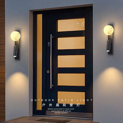 月球壁灯户外防水庭院灯别墅花园装饰灯景观灯大门露台阳台洗墙灯