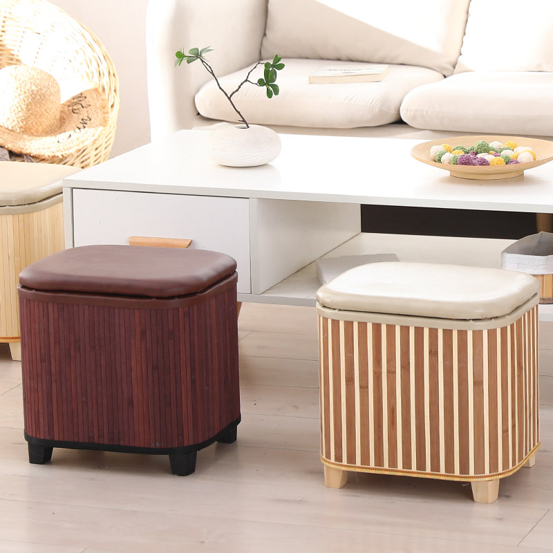 竹编矮凳家用门口小凳子实木换鞋凳可储物收纳坐凳小沙发凳搁脚凳,住宅家具,矮凳,淘宝优惠券,粉丝福利购,淘宝优惠卷