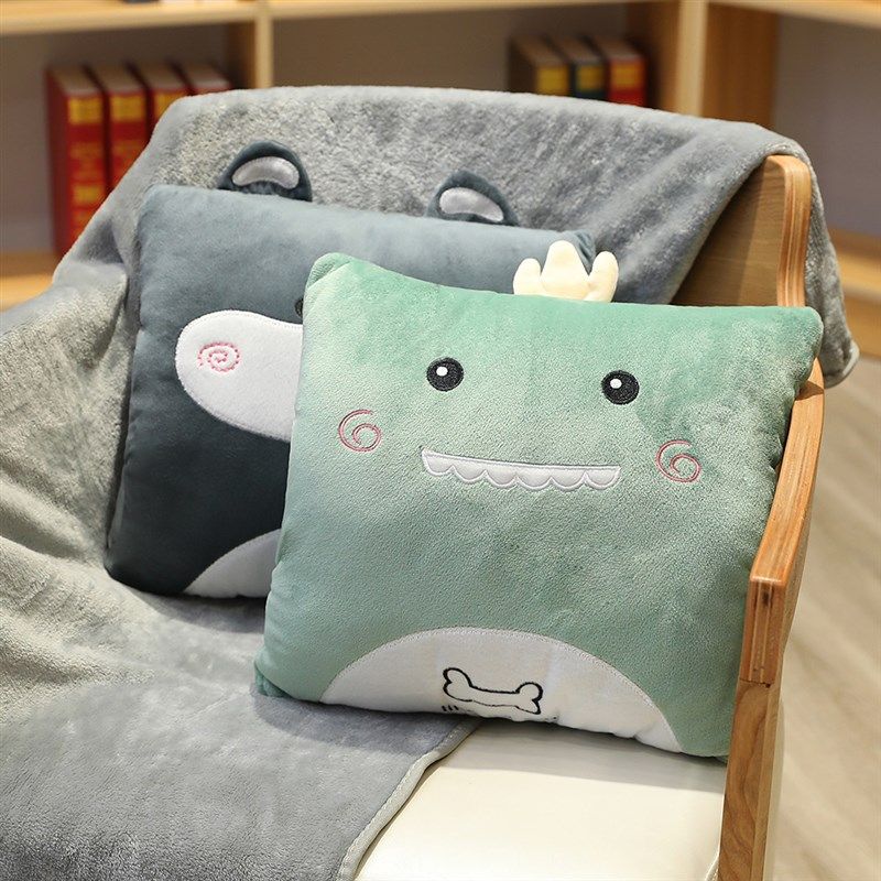 抱枕被子两用珊瑚绒可爱午睡办公室汽车载多功能抱枕毯子三二合一,居家布艺,抱枕被,淘宝优惠券,粉丝福利购,淘宝优惠卷