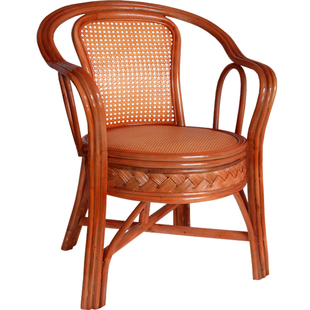 小藤椅茶几三五件套家用单人竹藤腾椅休闲靠背天然真藤滕编椅子