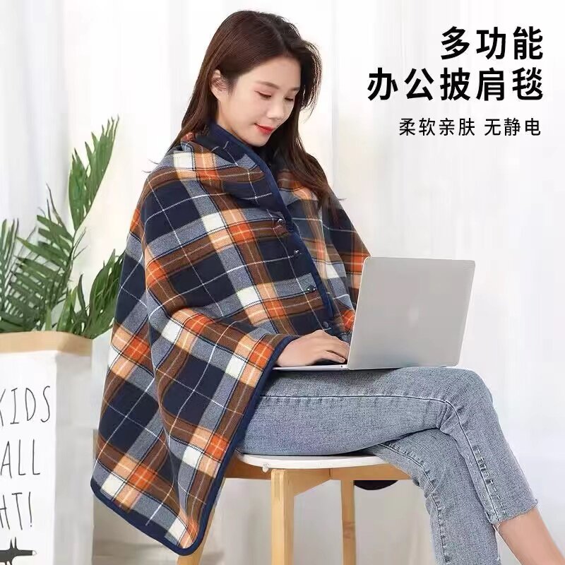 多功能带扣披肩毛毯暖身加厚冬季