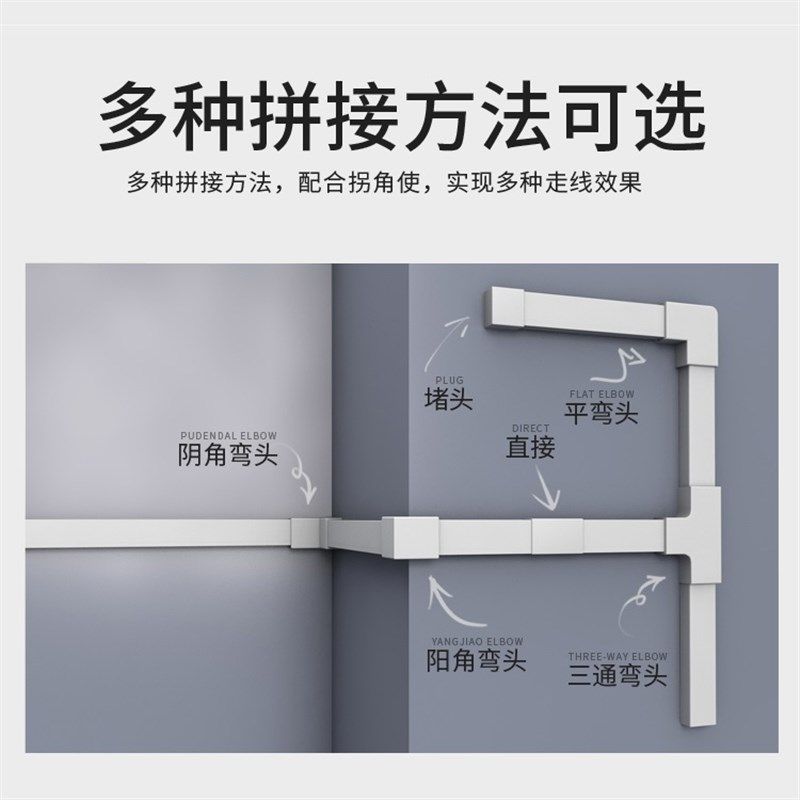 盒免整理线固定理网线p钉墙线器遮挡明线收纳盒电线神器盒装饰走