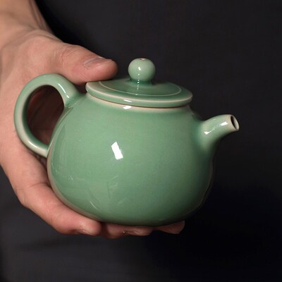 青瓷功夫茶壶具过滤泡茶壶纯全手工单壶龙K泉市陶瓷原矿高温西施