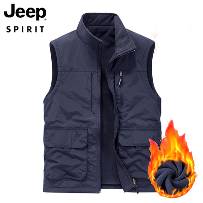 双面穿马甲男款冬季保暖加厚背心