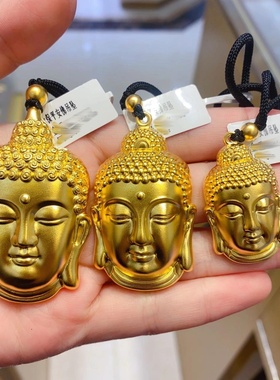 金包银古法佛头吊坠大日如来本命年佛祖平安挂坠项链送男女友礼物