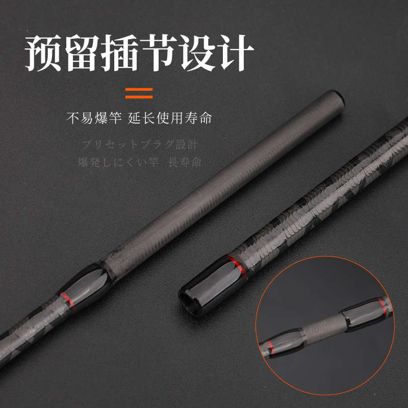 渔邦派龙跃路滑竿富士大导环实木手把L硬度滑漂专用路滑竿碳素