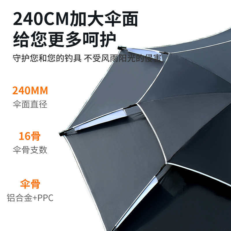 2023新款钓鱼伞大钓伞沙滩遮阳伞大雨伞新型野钓钩鱼专用户外伞架