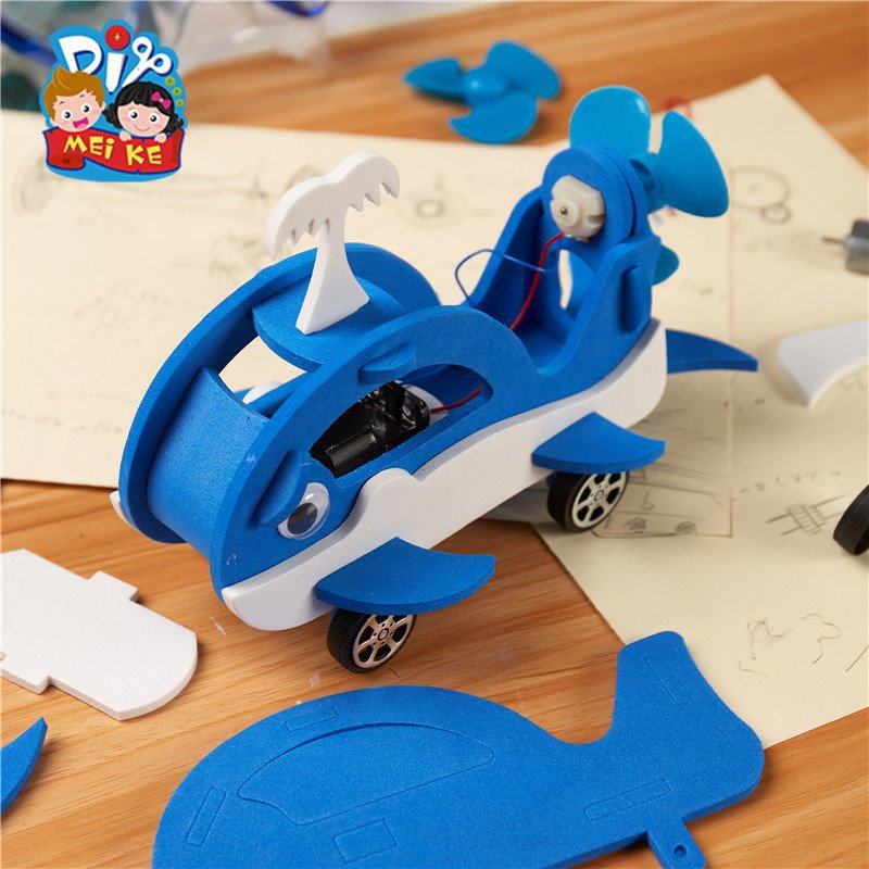 玩科学电动虎鲸船diy科技小制作手工儿童幼儿园实验实践作业EC73,玩具/童车/益智/积木/模型,科学实验,淘宝优惠券,粉丝福利购,淘宝优惠卷