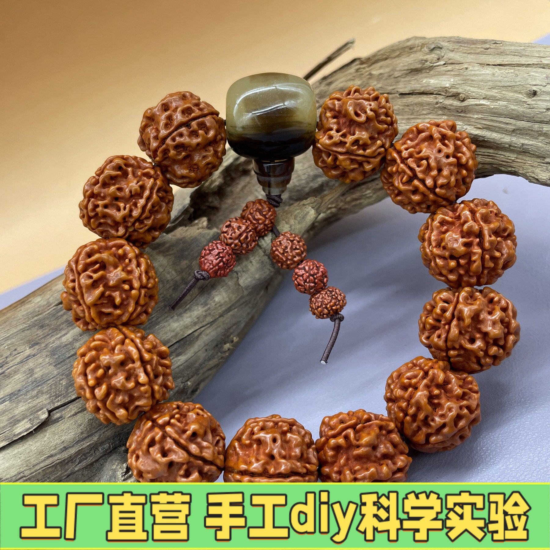 |老木工|尼泊尔五瓣大金刚菩提隔蜜蜡手串男士菩提子沉水文玩佛珠