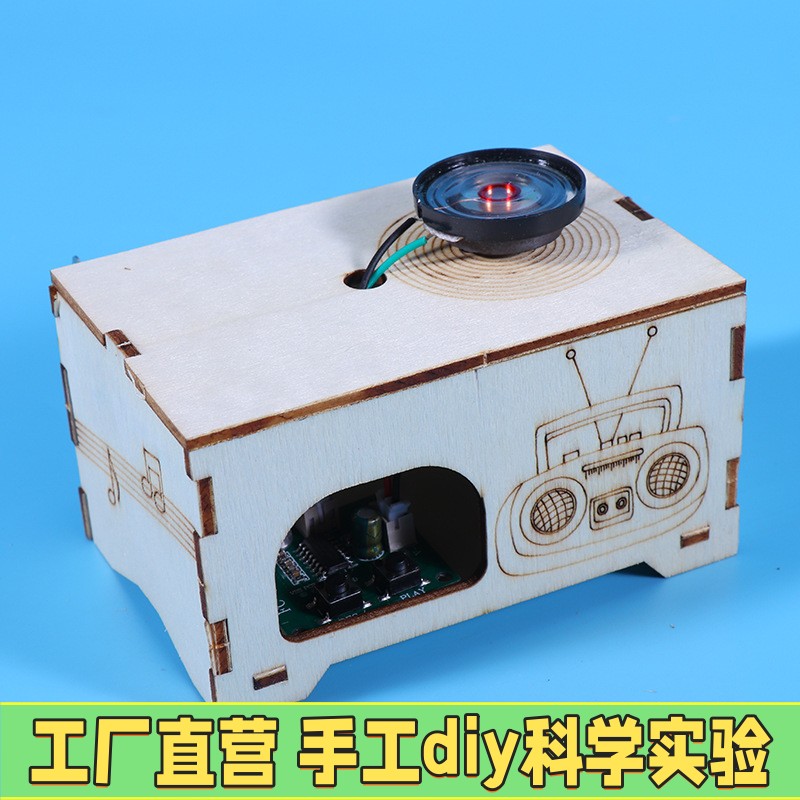手工自制留声机音乐盒材料木质DIY儿童科学实验创意小制作模型