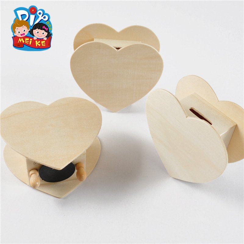 母亲节白坯木质爱心存钱罐彩绘涂色手工DIY创意玩具2025EC46,玩具/童车/益智/积木/模型,科学实验,淘宝优惠券,粉丝福利购,淘宝优惠卷