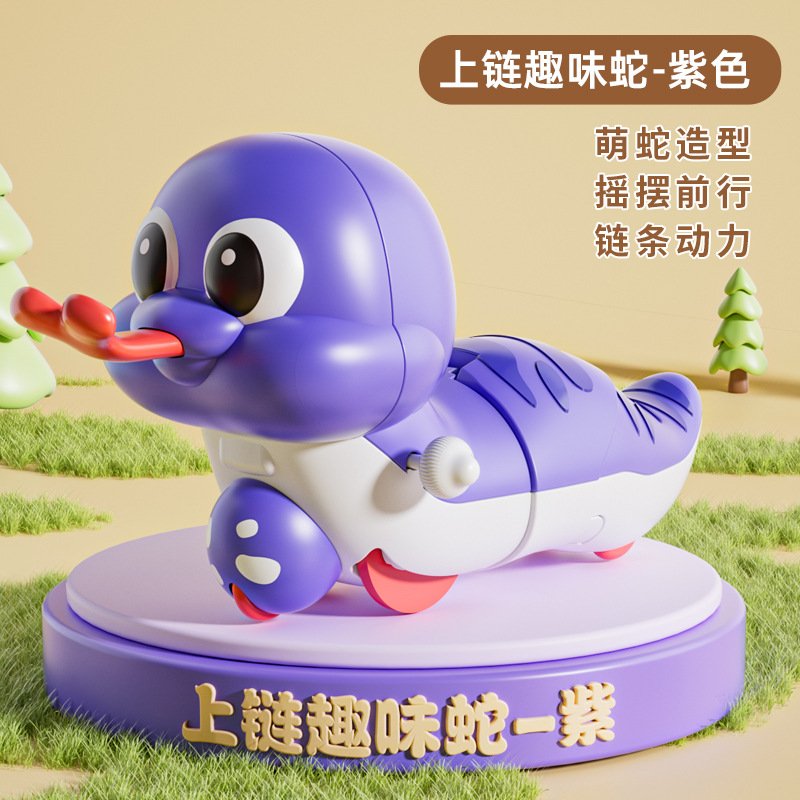 蛇年新款上链发条扭扭可爱小蛇造型新年节日礼物宝宝互动益智玩具