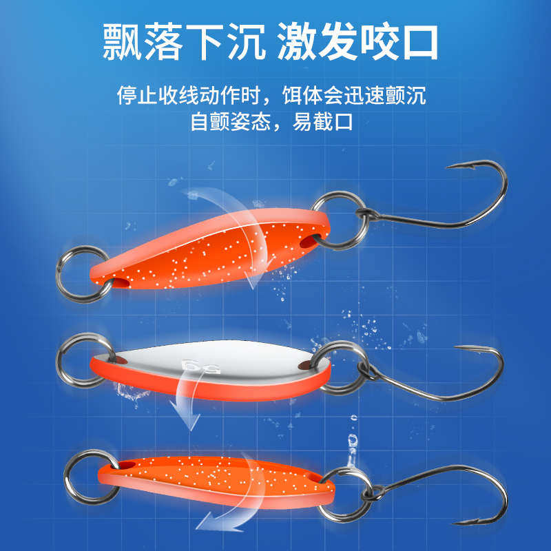 叮当鱼微物马口亮片勺型亮片路亚饵微物亮片饵假饵翘嘴虹鳟白条,户外/登山/野营/旅行用品,路亚饵,淘宝优惠券,粉丝福利购,淘宝优惠卷