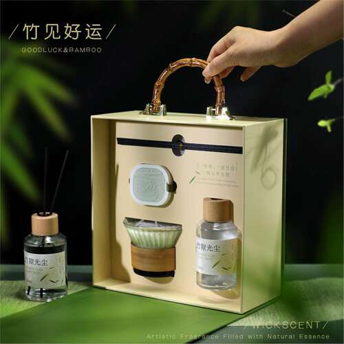新中式竹子扩香石香薰礼盒
