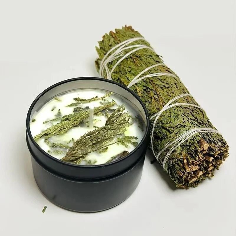 手工薄荷大豆蜡无烟雾香薰蜡烛