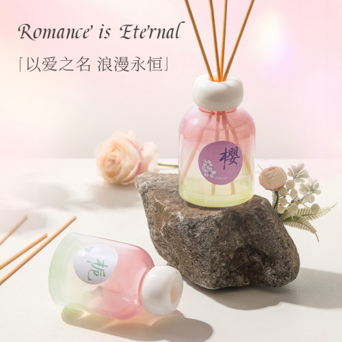粉嫩樱花无火香薰精油持久摆件