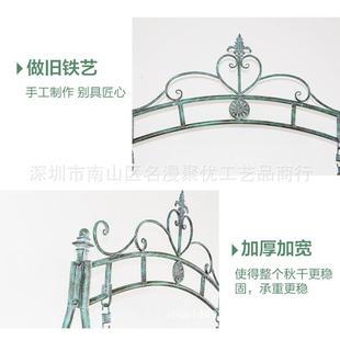 外單美式 飾影樓攝道具 庭拍做鐵藝戶外院雙人舊秋65427千花園裝