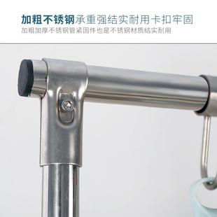 移动AL100018墩布沥水收钢纳置物清洁卫生间挂钩无扫把 落地不锈式