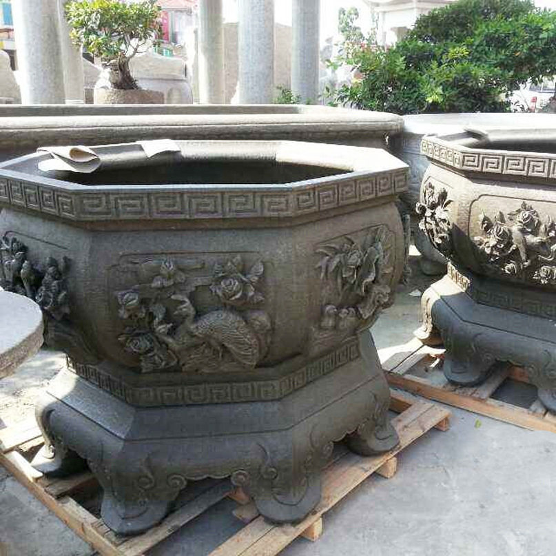 福建石雕鱼缸古建装饰公园摆件